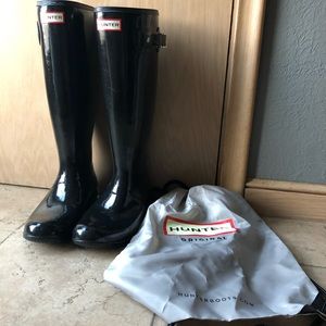 Hunter High Gloss Packable Rain Boots